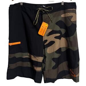 Wailoa Boardshorts Mens Size 40 Camo Black Stretch Swim Surf Shorts New